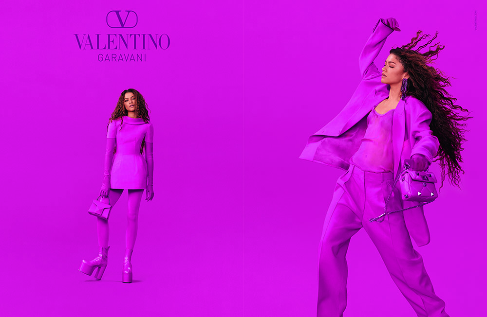 Zendaya & Lewis Hamilton Star In The Valentino PINK PP Fall 2022 Ad Campaign