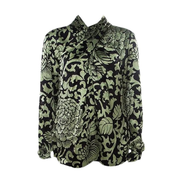Green and black print shirt by Temperley from 1stdibs.com