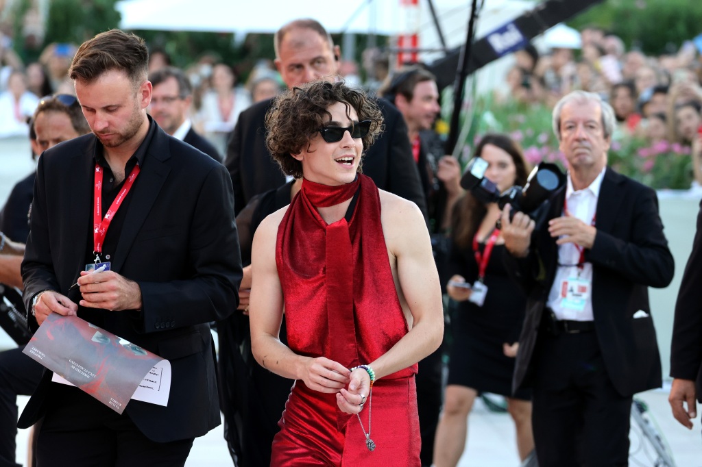 VENICE, ITALY - SEPTEMBER 02: Timothee Chalamet attends the 