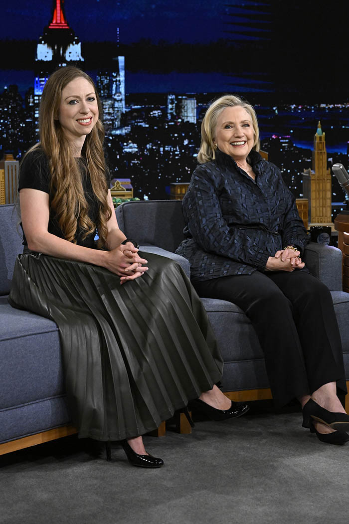 Chelsea Clinton and Hillary Clinton during an interview on Tuesday, September 6, 2022.