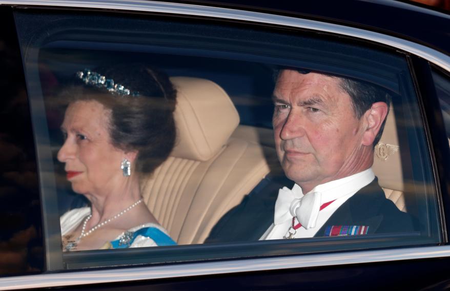 Princess Anne wore the famed Pine Flower tiara to a 2017 state banquet at Buckingham Palace. The diadem was commissioned by her grandfather, King George VI, from Cartier as a wedding anniversary gift to his wife, Queen Elizabeth's mother. The tiara is named for the aquamarines and diamonds arranged in a pine cone motif.