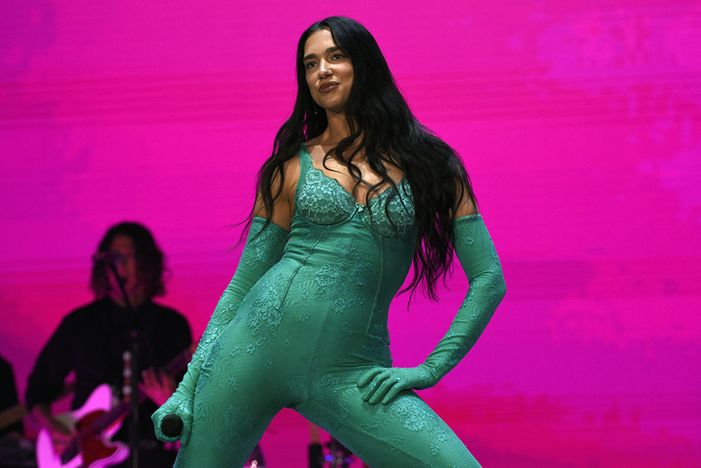 Dua Lipa performs during her Future Nostalgia Tour at Parque Salitre Mágico on September 18, 2022 in Bogota, Colombia.
