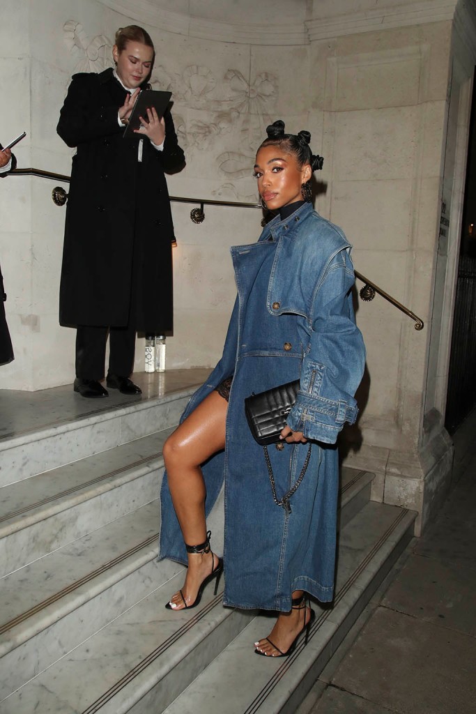 Lori Harvey, Burberry After-Party, Sandals, London Fashion Week 