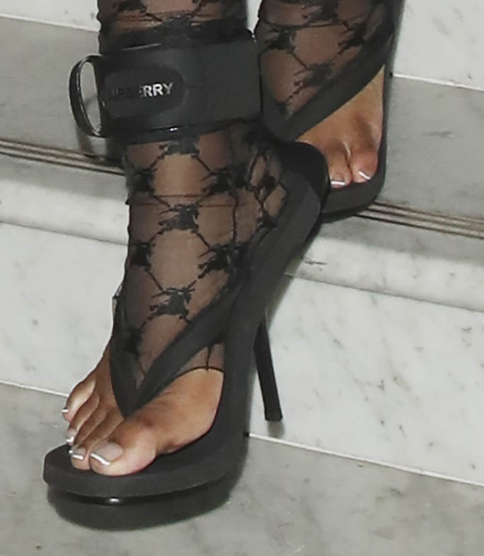 Normani, Thong Sandals, Burberry After Party 