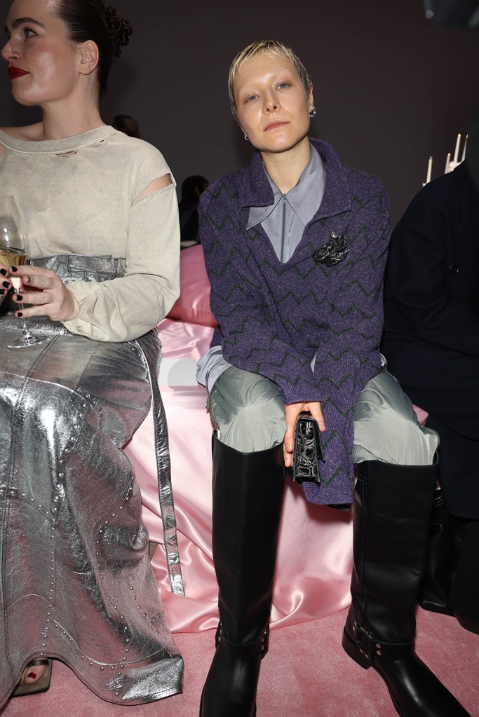 Emma D’Arcy attends the Acne Studio Womenswear Spring/Summer 2023 show as part of Paris Fashion Week on September 28, 2022 in Paris, France. 