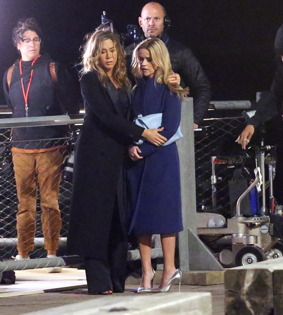 Jennifer Aniston and Reese Witherspoon spotted on set filming 