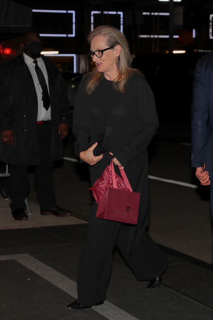 Meryl Streep and her daughter seen arriving At The Mark Hotel For The Albie Awards Afterparty.Pictured: Meryl Streep Ref: SPL5490025 300922 NON-EXCLUSIVE Picture by: Felipe Ramales / SplashNews.com Splash News and Pictures USA: +1 310-525-5808 London: +44 (0)20 8126 1009 Berlin: +49 175 3764 166 photodesk@splashnews.com World Rights