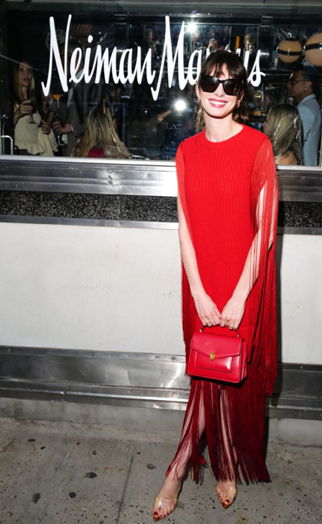 Anne Hathaway Wore Michael Kors Collection To The Neiman Marcus Celebrates NYFW Event