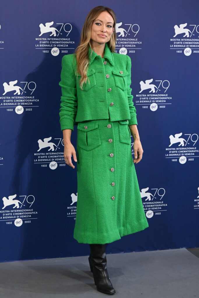 Olivia Wilde Wore Chanel Haute Couture To The 'Don't Worry, Darling' Venice Film Festival Photocall 