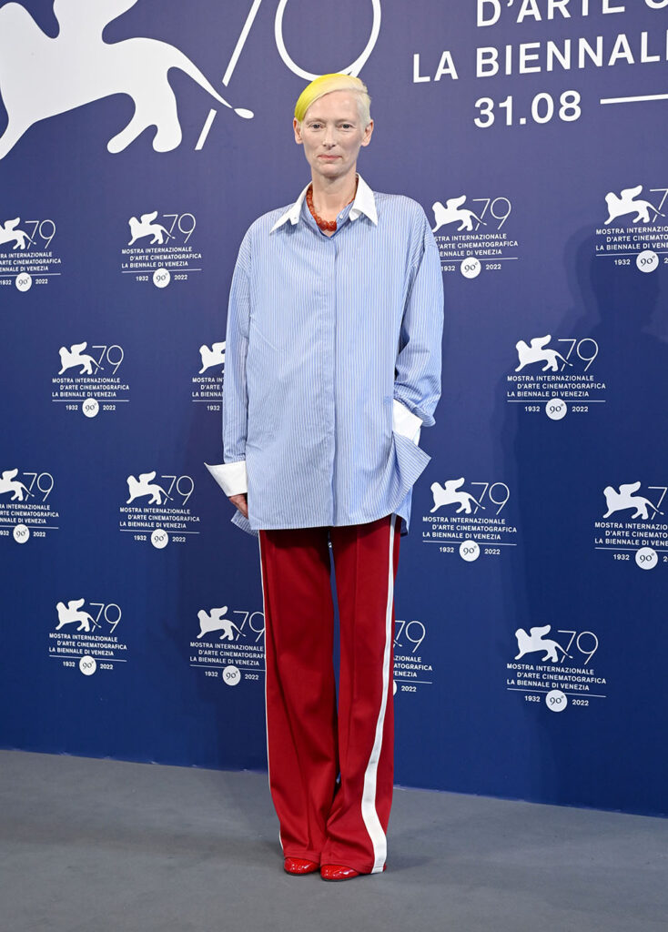 Tilda Swinton Wore Loewe For 'The Eternal Daughter' Venice Film Festival Photocall 