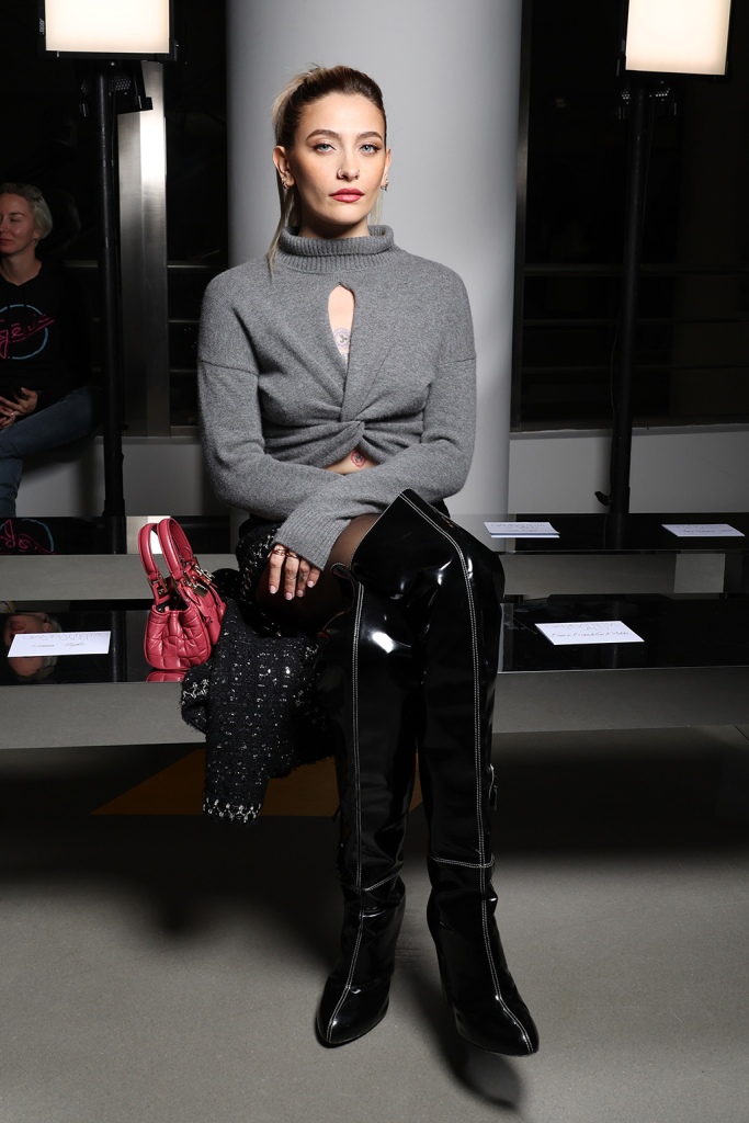 Paris Jackson attends the Giambattista Valli Womenswear Spring/Summer 2023 show as part of Paris Fashion Week on September 30, 2022 in Paris, France.