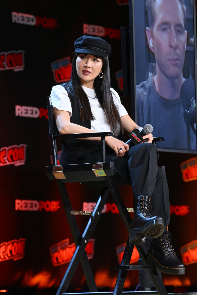 NEW YORK, NEW YORK - OCTOBER 06: Constance Wu speaks onstage at HBO Max's VELMA panel during New York Comic Con 2022 on October 06, 2022 in New York City. (Photo by Bryan Bedder/Getty Images for ReedPop)