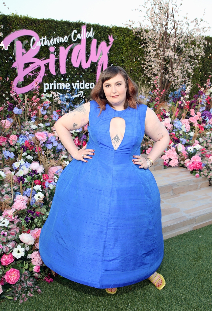 Lena Dunham attends Prime Video’s celebration of “Catherine Called Birdy” at The Grove on October 07, 2022 in Los Angeles, California. 