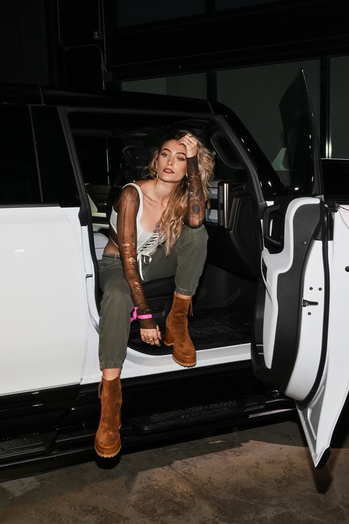 Paris Jackson at the GMC Hummer EV Campaign Launch with Don C held on October 11, 2022 in Los Angeles, California.