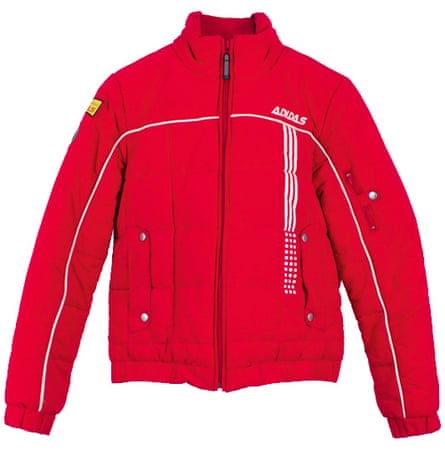 Red Adidas racing coat