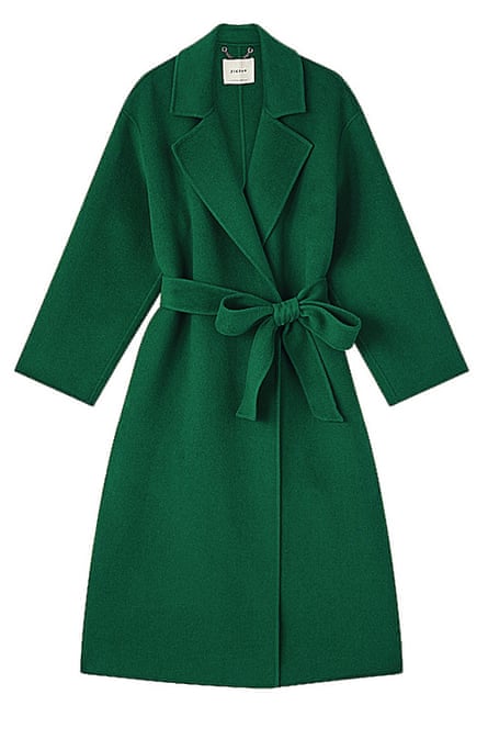 Green wrap coat