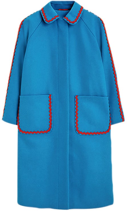 blue rik rak coat