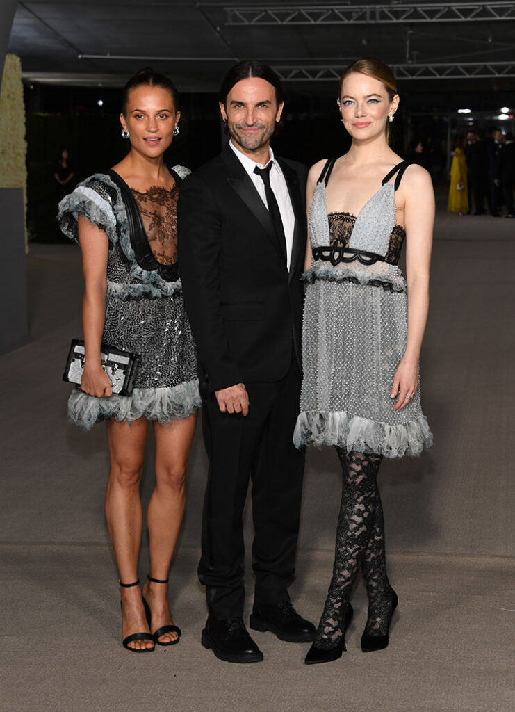 Alicia Vikander
Nicolas Ghesquière
Emma Stone
Louis Vuitton @ The Academy Museum Gala