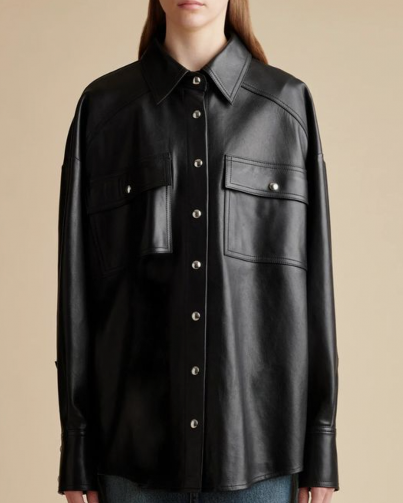 fall must have fashion trends 2022 Oversized leather shirt from Khaite