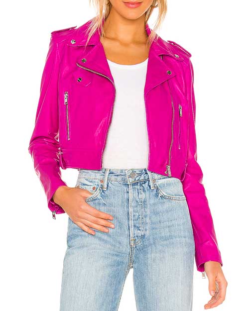 Lamarque Ciara Cropped Leather Jacket