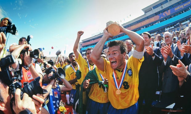 Carlos Dunga (Brazil) with the cup