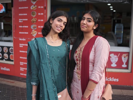 Mahek and Ash Rana proudly display their culture and clothing during Diwali festivities at Harris Park, 2022