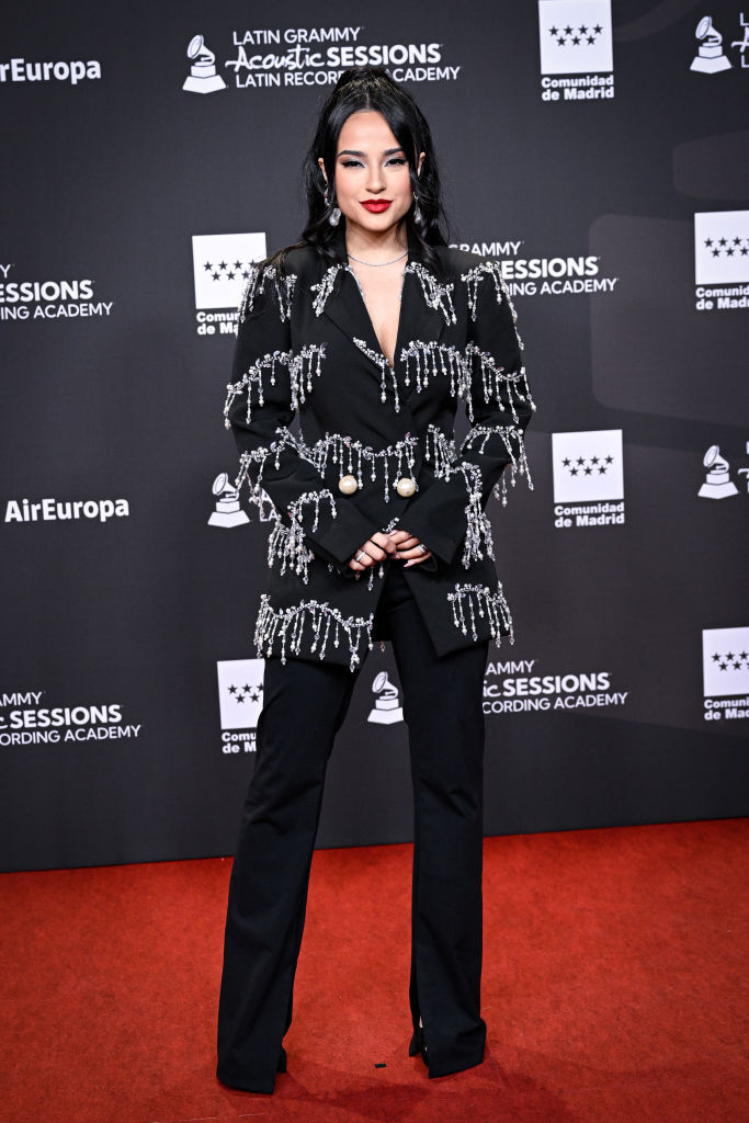 MADRID, SPAIN - OCTOBER 26: Becky G attends the 2022 Latin GRAMMY® Acoustic Session Madrid at Las Ventas Bullring on October 26, 2022 in Madrid, Spain. (Photo by Carlos Alvarez/Getty Images for The Latin Recording Academy)