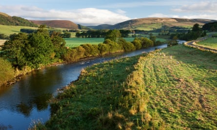 Looking towards the Trough of Bowland along the River Hodder in the Forest of Bowland.