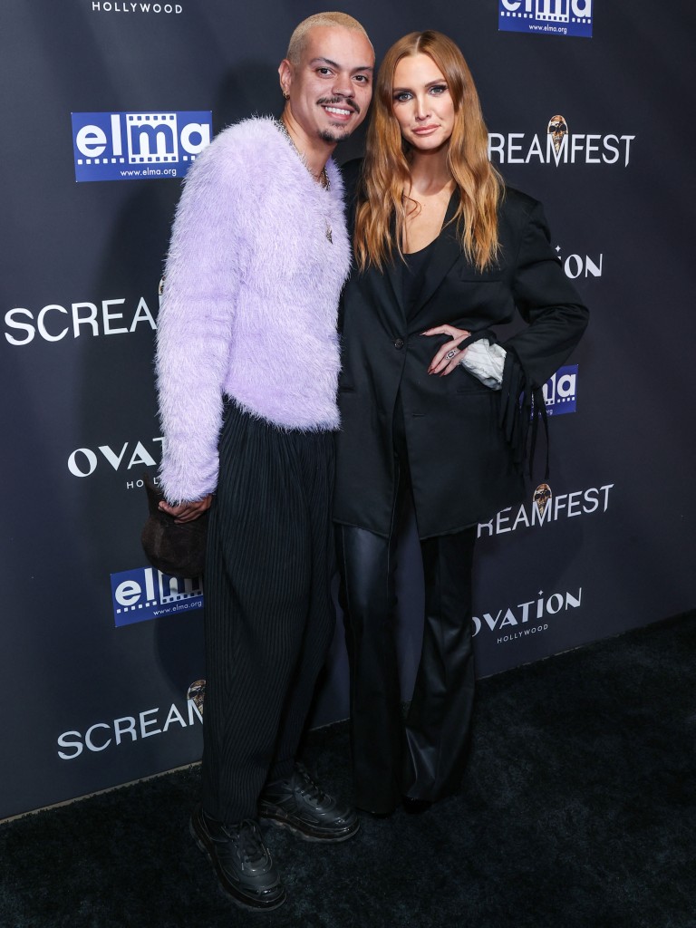 HOLLYWOOD, LOS ANGELES, CALIFORNIA, USA - OCTOBER 12: 22nd Annual Screamfest Horror Film Festival - Los Angeles Screening Of WellGo USA's 'The Loneliest Boy In The World' held at TCL Chinese 6 Theatres on October 12, 2022 in Hollywood, Los Angeles, California, United States. 13 Oct 2022 Pictured: Evan Ross, Ashlee Simpson Ross. Photo credit: Xavier Collin/Image Press Agency/MEGA TheMegaAgency.com +1 888 505 6342 (Mega Agency TagID: MEGA907136_001.jpg) [Photo via Mega Agency]