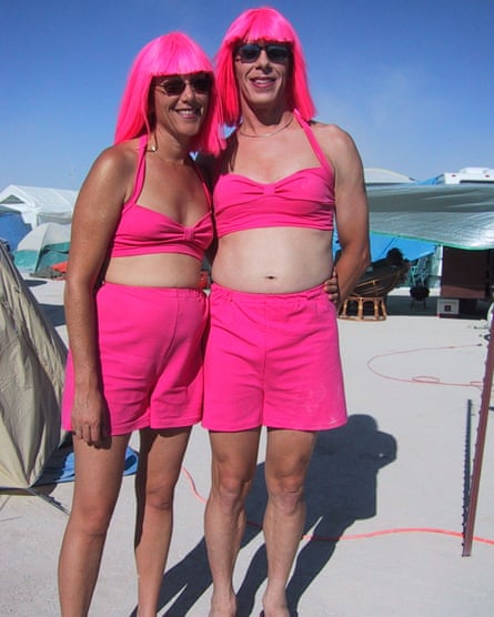 ‘Everyone was fawning over us’ … Stella, left, and Tori at Burning Man festival, 2003.