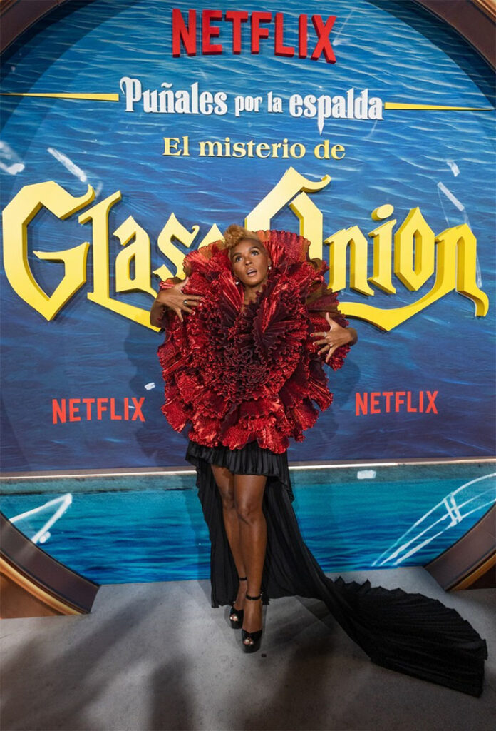 Janelle Monae Wore Robert Wun To The 'Glass Onion: A Knives Out Mystery' Madrid Premiere