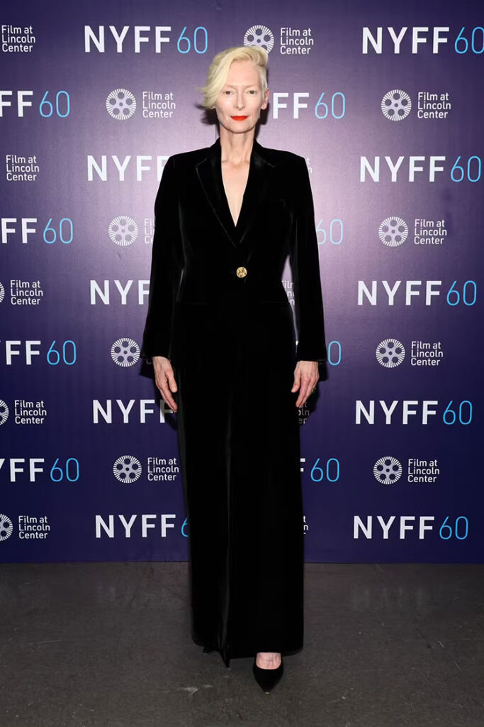 Tilda Swinton Wore Schiaparelli To 'The Eternal Daughter' New York Film Festival Screening