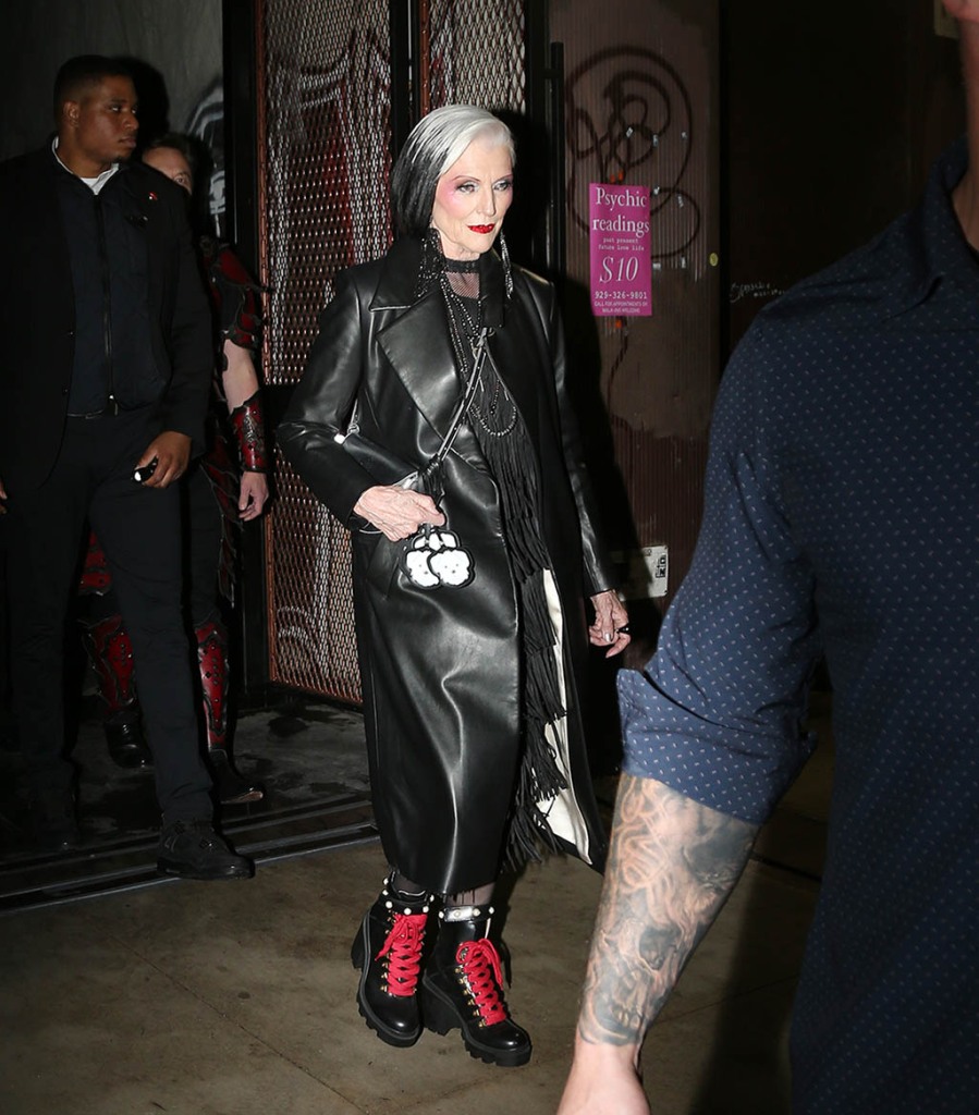 Maye Musk, Heidi Klum's Halloween Party, Combat Boots 