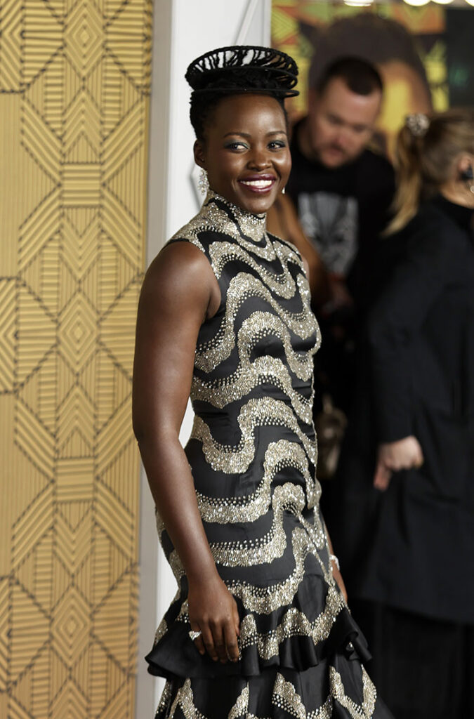 Lupita Nyong'o Wore Alexander McQueen To The 'Black Panther: Wakanda Forever' London Premiere