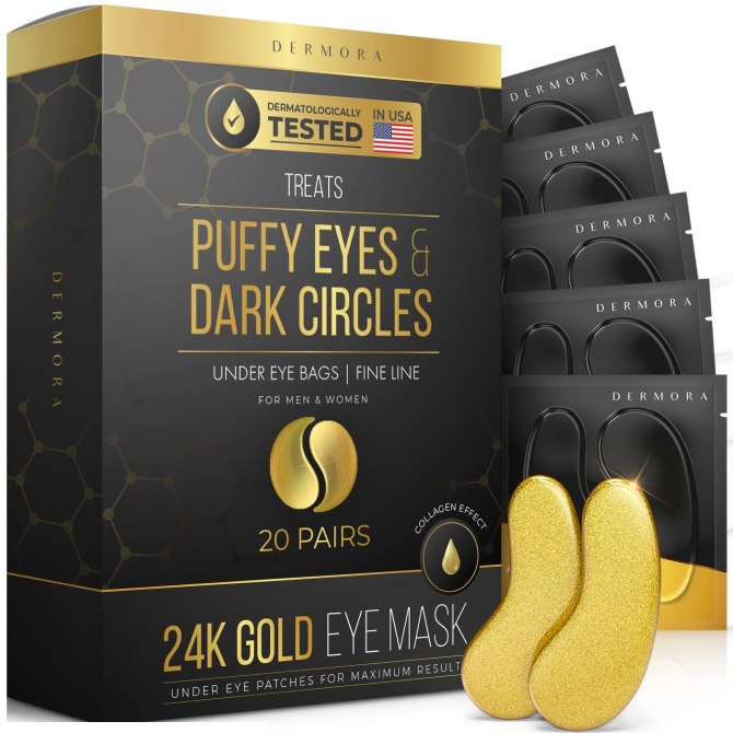 24K Gold Eye Mask Puffy Eyes and Dark Circles Treatment
