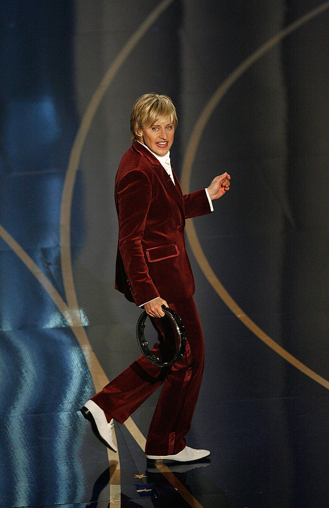 HOLLYWOOD - FEBRUARY 25: ***NO ONLINE, NO INTERNET, EMBARGOED FROM INTERNET AND TELEVISION USAGE UNTIL THE CONCLUSION OF THE LIVE OSCARS TELECAST*** Actress Ellen DeGeneres host the 79th Annual Academy Awards at the Kodak Theatre on February 25, 2007 in Hollywood, California. (Photo by Kevin Winter/Getty Images)