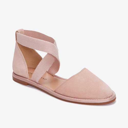 Lucky Brand Atlyi Elastic Ankle Straps Flat Shoes