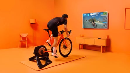 At-home training with Zwift.