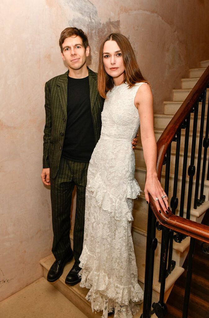 James Righton and Keira Knightley attend the launch dinner for A Magazine Curated By Erdem, in partnership with MATCHESFASHION