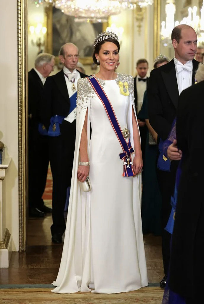 Catherine, Princess of Wales Wore Jenny Packham To The State Banquet