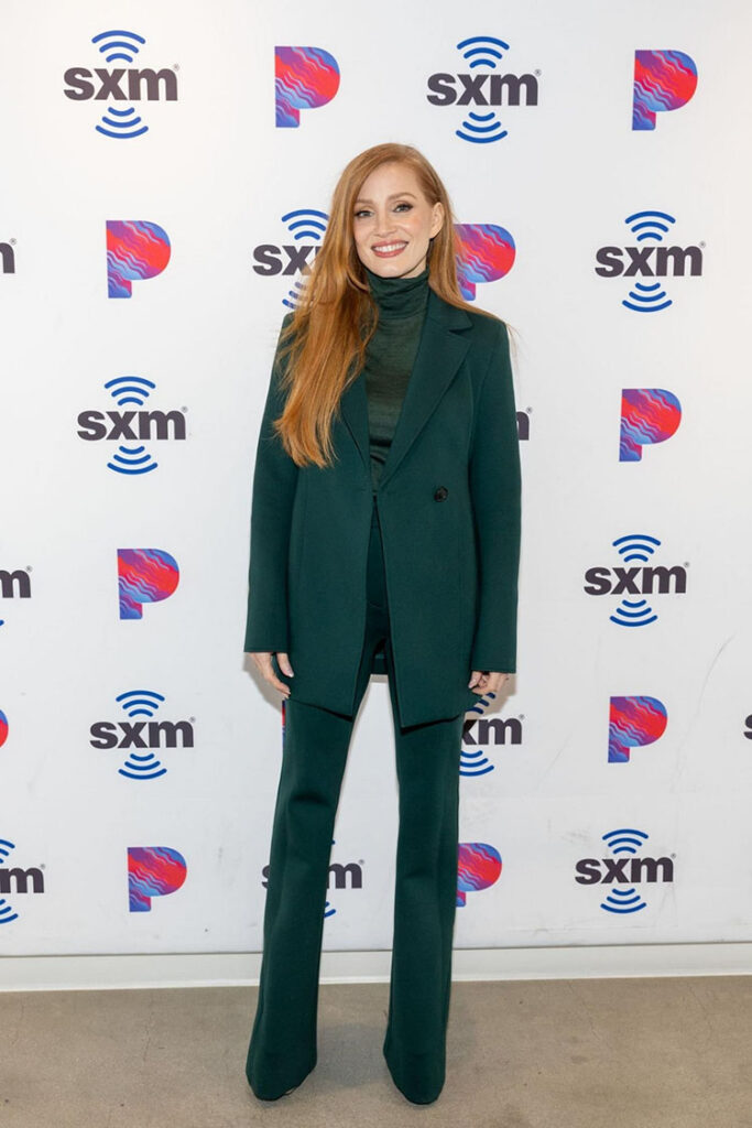 Jessica Chastain Wore Akris On SiriusXM's The Jess Cagle Show