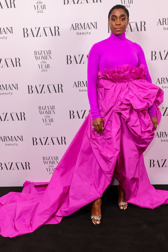 Lashana Lynch Wore Roksanda To The 2022 Harper's Bazaar Woman Of The Year Awards