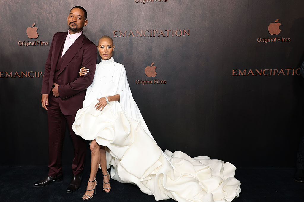 Jada Pinkett-Smith, Will Smith, Emancipation, Giuseppe Zanotti, sandals, silver sandals, heeled sandals, heels, high heels