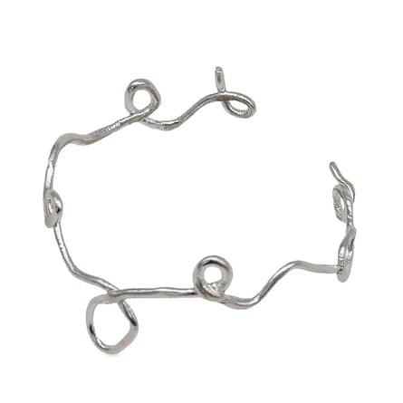 Silver squiggle bangle