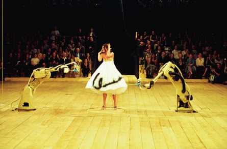 London fashion week 1998 Alexander McQueen catwalk show.