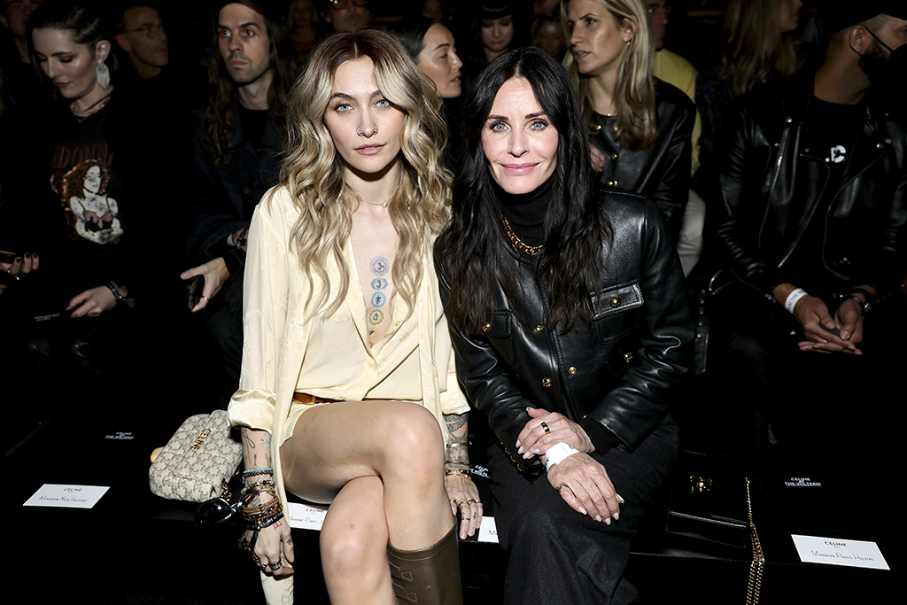 (L-R) Paris Jackson and Courteney Cox attend Celine at The Wiltern on Dec. 8, 2022 in Los Angeles.