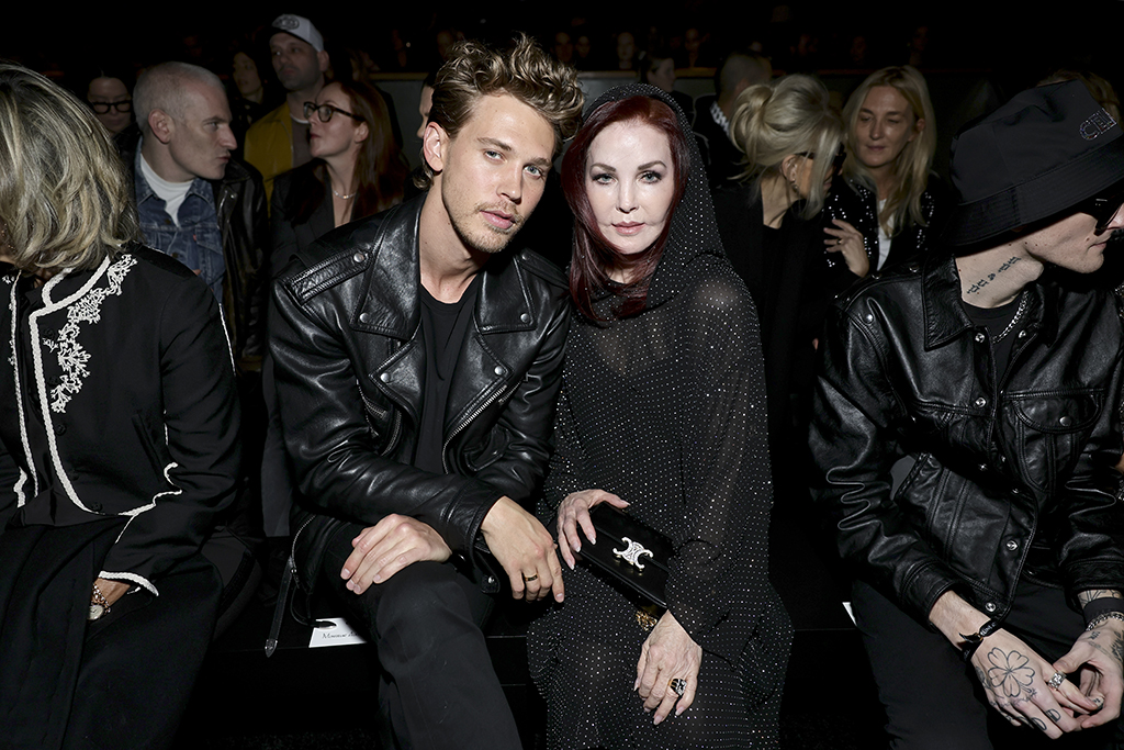 Priscilla Presley and Austin Butler attend Celine show at The Wiltern on Dec. 8, 2022 in Los Angeles.