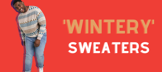 men's seasonal wintery sweaters