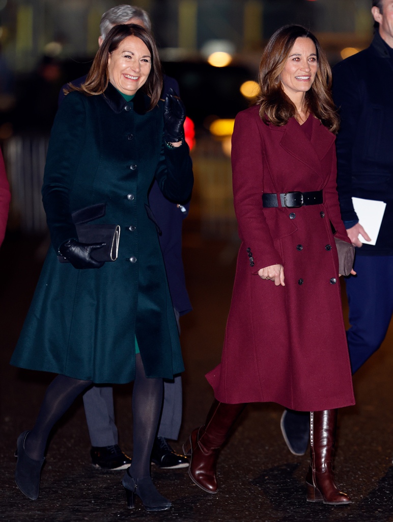 Carole Middleton and Pippa Middleton attend the 'Together at Christmas' Carol Service at Westminster Abbey on Dec. 15, 2022 in London.