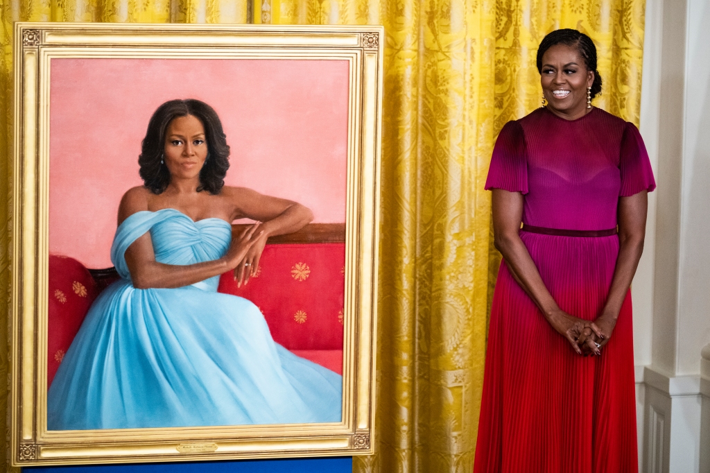 UNITED STATES - SEPTEMBER 7: Former First Lady Michelle Obama attends the official White House portrait unveiling ceremony for herself and former President Barack Obama in the East Room of the White House on Wednesday, September 7, 2022. (Tom Williams/CQ-Roll Call, Inc via Getty Images)